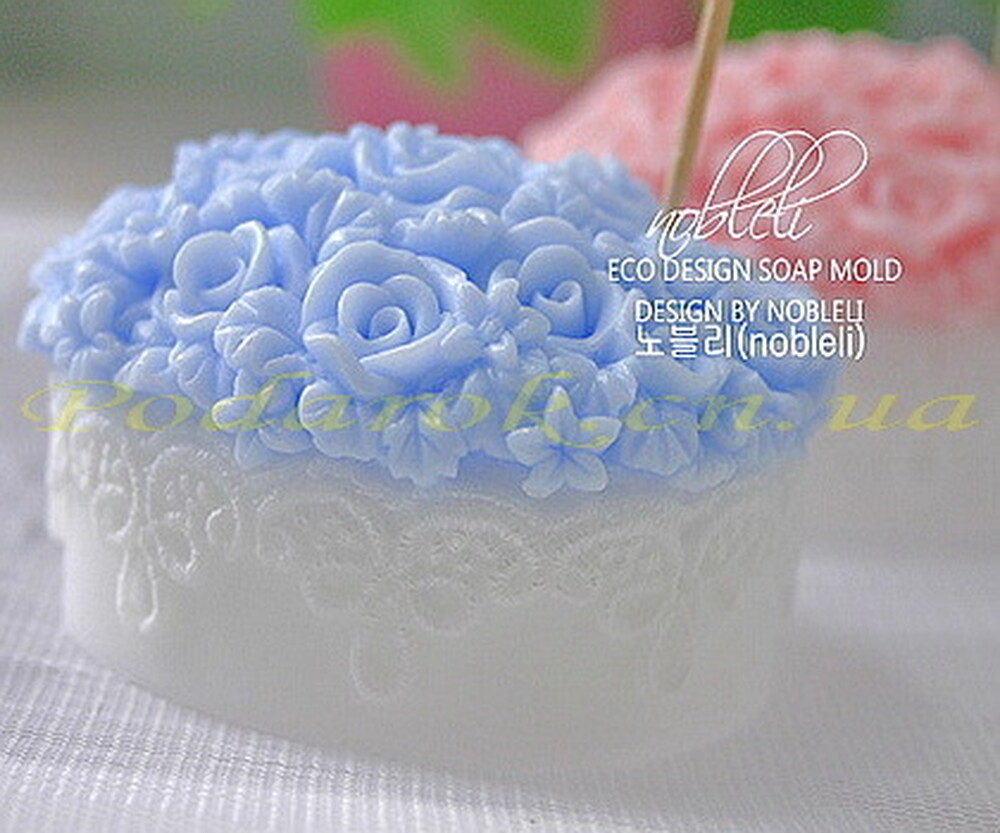 Форма для мыла "Овал в цветах" Форма для мыла "Овал в цветах"