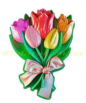 Форма для мила "Букет тюльпанів"